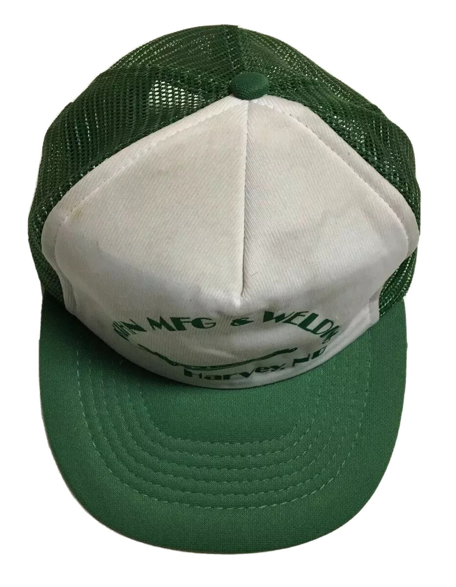 Vtg Kuhn Manufacturing And Welding Trucker Hat Harvey North Dakota Cap Building View 3