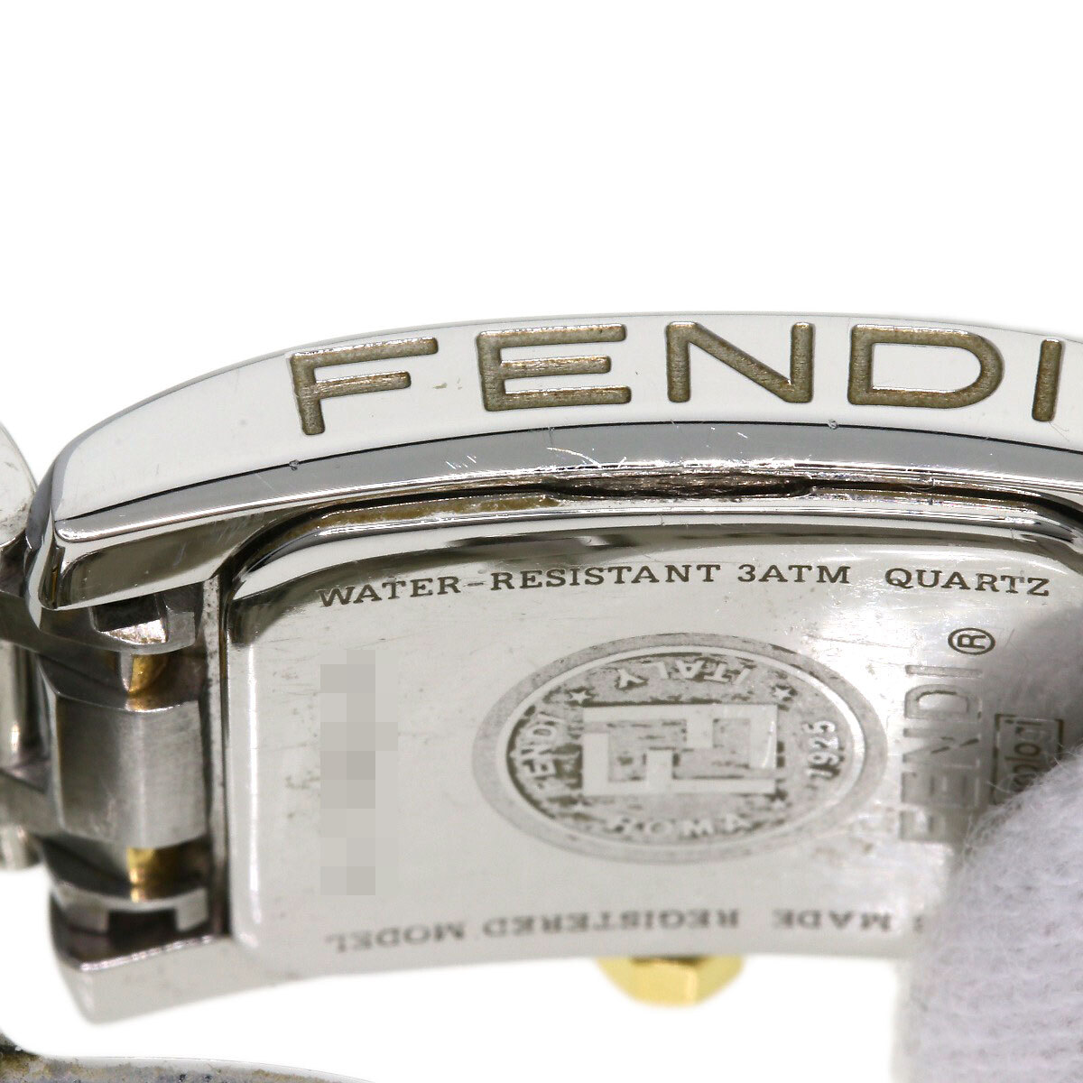 FENDI Square face Watches 7000L Stainless Steel/SSxGP Ladies