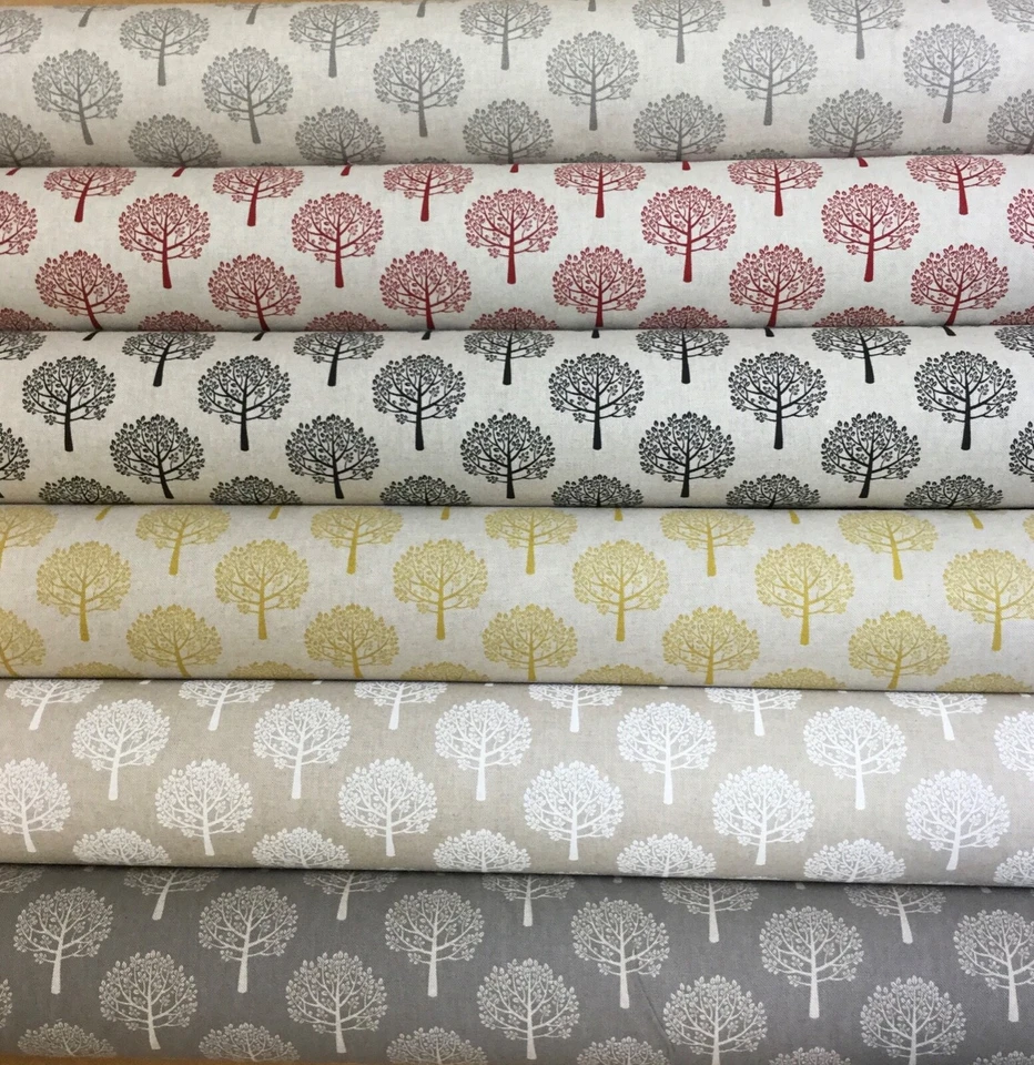 Chatham Glyn MULBERRY TREES ,Linen Look Fabric for Curtain/ Upholstery/Cushions