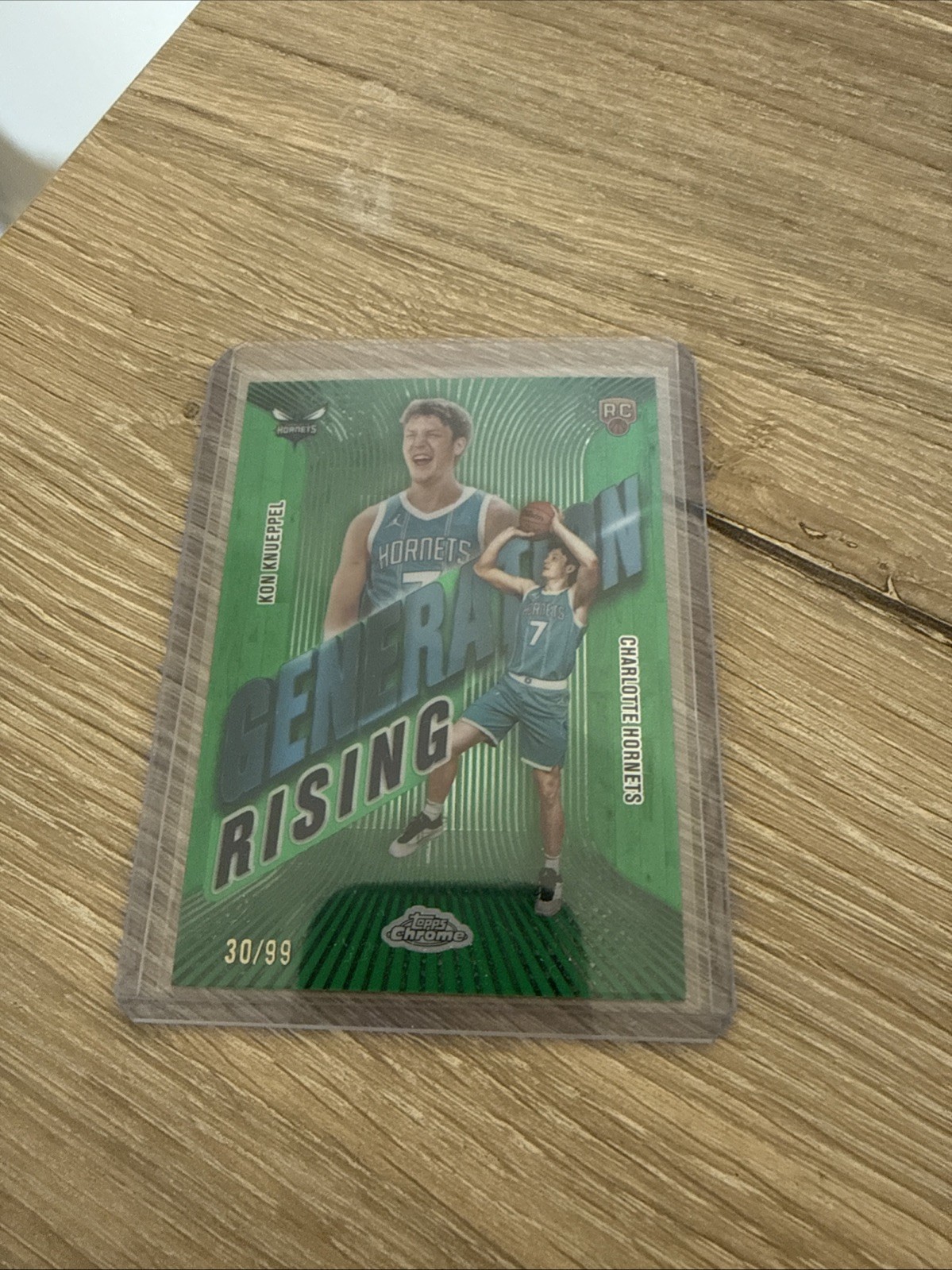 2025-26 Topps Chrome Generation Rising Green Refractor /99 #GR-4 Kon Knueppel RC