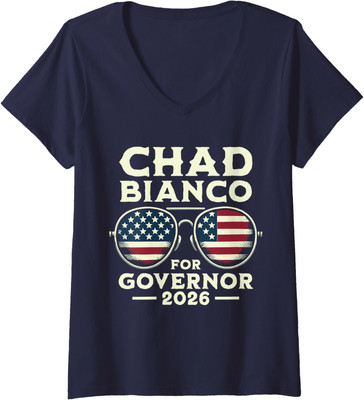 The Sheriff Chad Bianco For Governor 2026 Sunglasses Ladies' V-Neck Tshirt