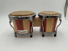 Vintage Bongo Drums Wood. 4 & 5" Rumba.