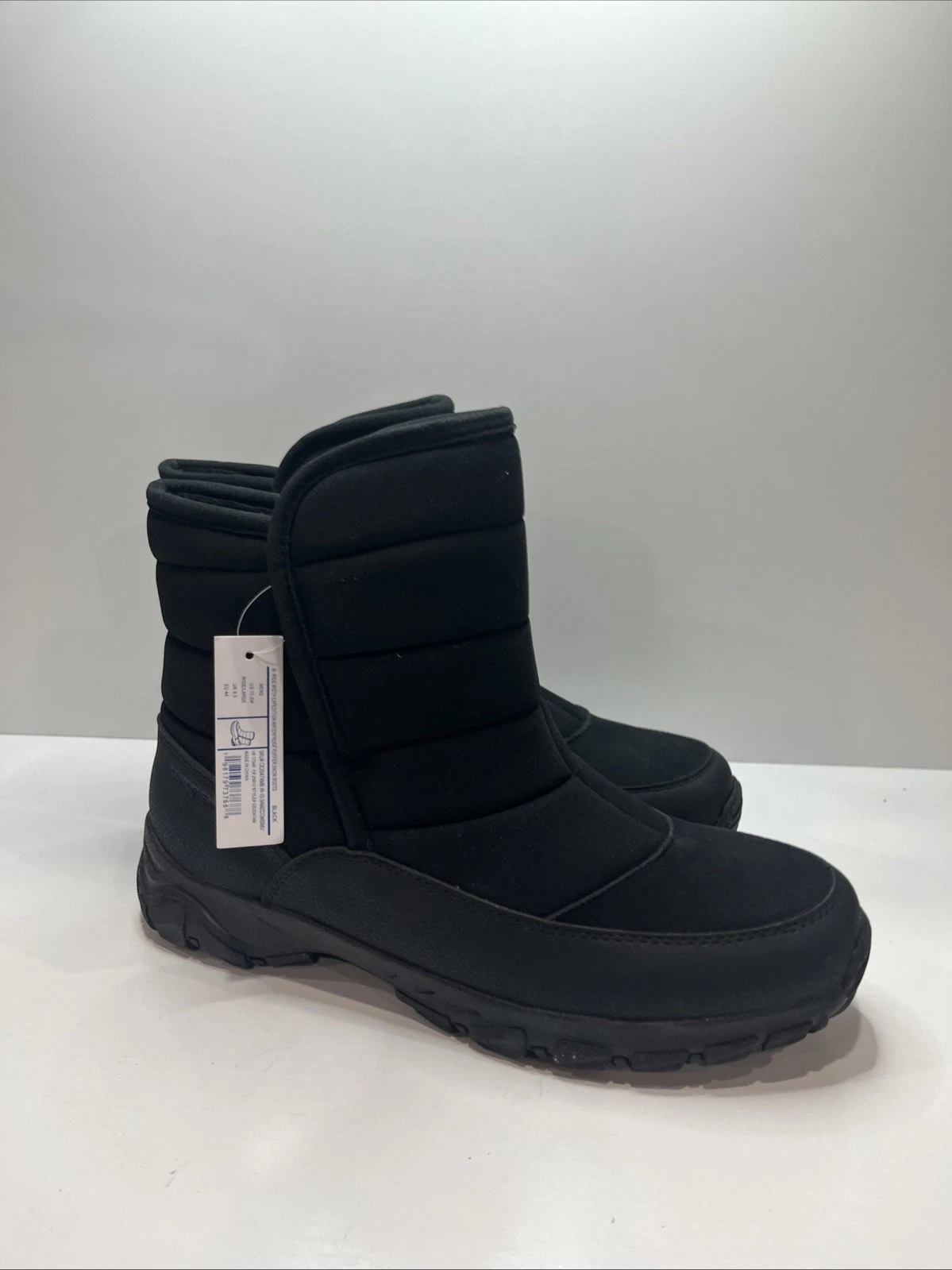 Lands' End Men's Black Expedition Insulated Waterproof Snow Boots Size 10.5 W