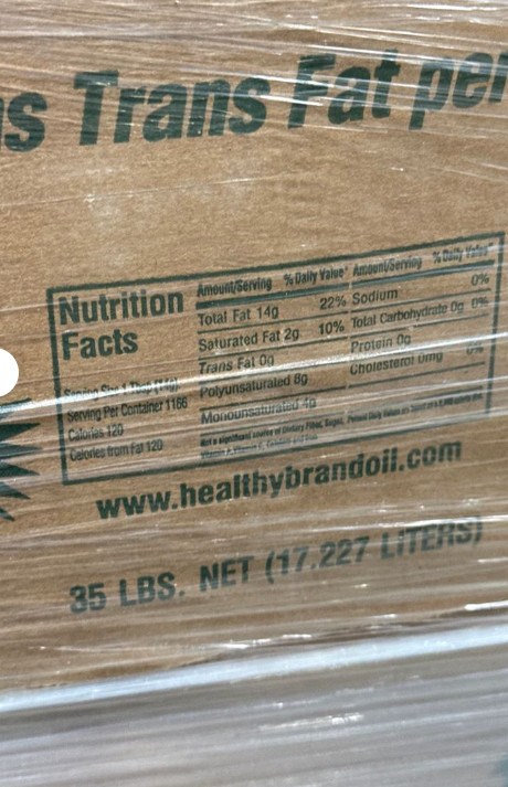 35 lb. Bulk Soybean Oil for Grilling, Frying, and Restaurant Use
