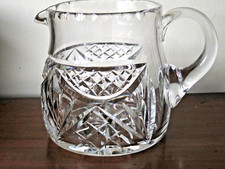 LARGE HEAVY VINTAGE CUT GLASS CRYSTAL WATER JUG possibly Waterford
