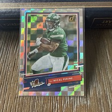 LaMical Perine 2020 Donruss The Rookies Silver Checkerboard Rookie Jets