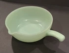 Vintage 1951-61 Fire King Opaque Green Jadeite One Spout Handled Skillet Bowl