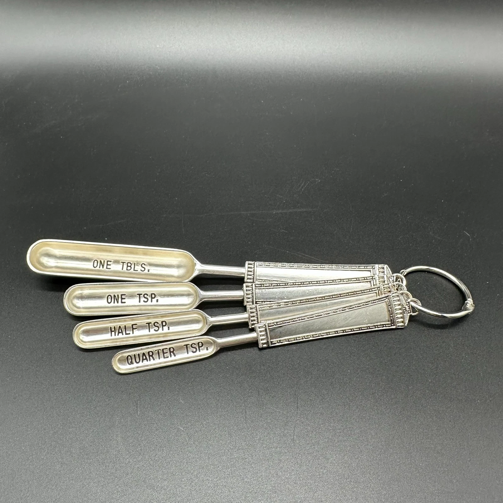 Mud Pie Vintage Inspired Measuring Spoons Silver-Plated Aluminum