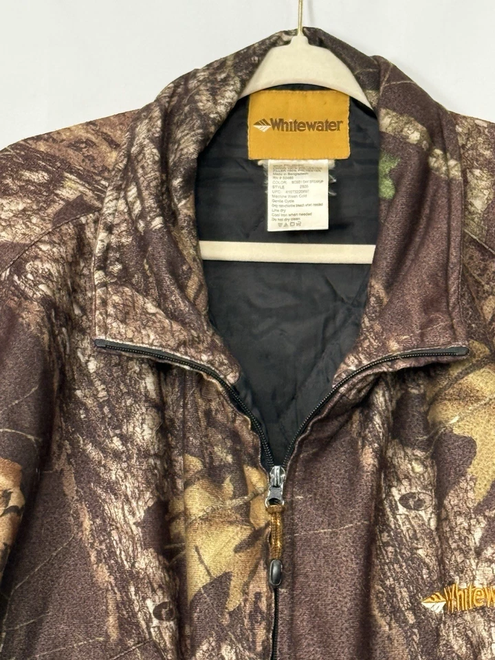 Realtree Camouflage Hunting Jacket Hooded Mossy Oak Breakup Men's Size 2XL - Image 4 of 4