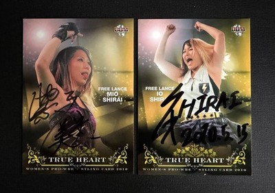 2010 BBM Japan True Heart Io Shirai Mio Shirai handsignierte Karten IYO SKY WWE