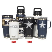 Dallas Cowboys YETI Laser Engraved Tumblers, Mugs, Can Colsters and Bottles