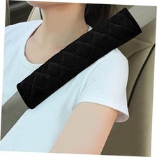 2 Pack Seat Belt Covers Soft Shoulder Pad for Cars Backpack B: Black
