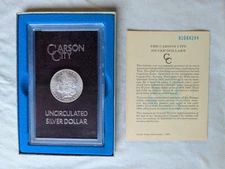 1881-CC $1 CARSON CITY MORGAN SILVER DOLLAR GSA  UNCIRCULATED WITH BOX AND COA
