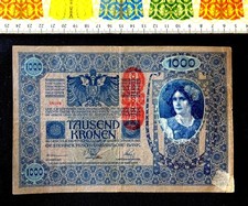 (USA ) , Austria  Banknote  , 1000 Kronen , Year : 1902 .