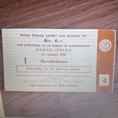 Ticket Norway DDR East Germany 1958 Look Discription