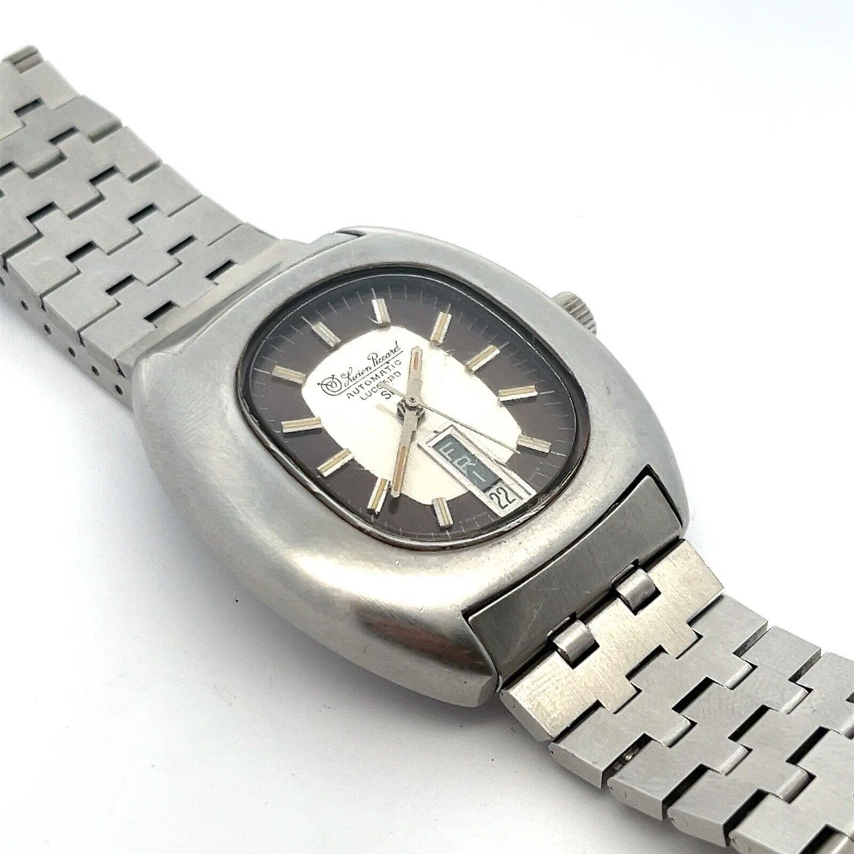 36mm Vintage Lucien Piccard Automatic Luccard SL Vertical Day/Date