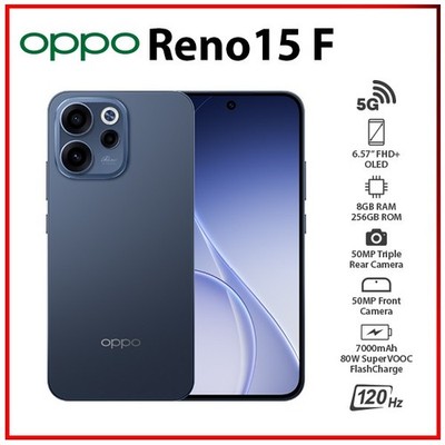 OPPO Reno15 F 5G TWILIGHT BLUE 8GB+256GB Dual SIM Unlocked Android Mobile Phone