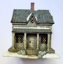 Lang & Wise Folk Art Villages Carriage Shed 1996 First Edition Christmas Holiday