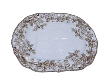 Williams Sonoma PLYMOUTH 20" Oval Turkey Platter w/ Well EXC+ Anniversary