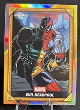 2025 Topps Chrome Deadpool #CB-14 Evil Deadpool Comic Book Gold Refractor