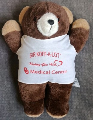 1984 Vintage Hospital Buddy Teddy Bear Get Well Plush 80s Kids Cough Friend Toy
