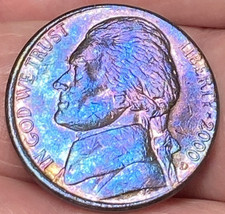 2000-D Jefferson Nickel  Beautiful Brilliant Toned Coin w/Error  #19