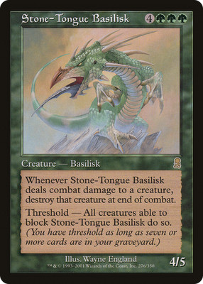Stone-Tongue Basilisk #276 (Damaged) Odyssey ODY Magic MTG