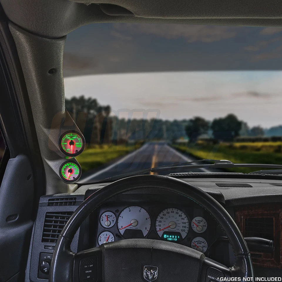 GlowShift tamanho completo calibre duplo 52mm pilar pod para 2003-2009 Dodge Ram Cummins - Imagem 2 de 3