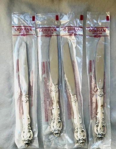 Gorham La Scala Sterling Silver Handled Dinner Knives Set of 4