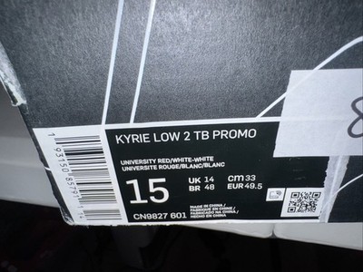 Size 15 - Nike Kyrie 2 TB Low University Red