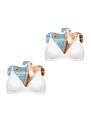 Nur Die 2er Pack Damen Baumwolle Bh Softcup Ohne Bügel Hautfreundlich