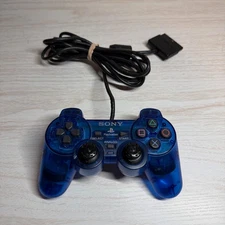OEM Sony PlayStation 2 (PS2) Blue DualShock 2 Controller SCPH-10010