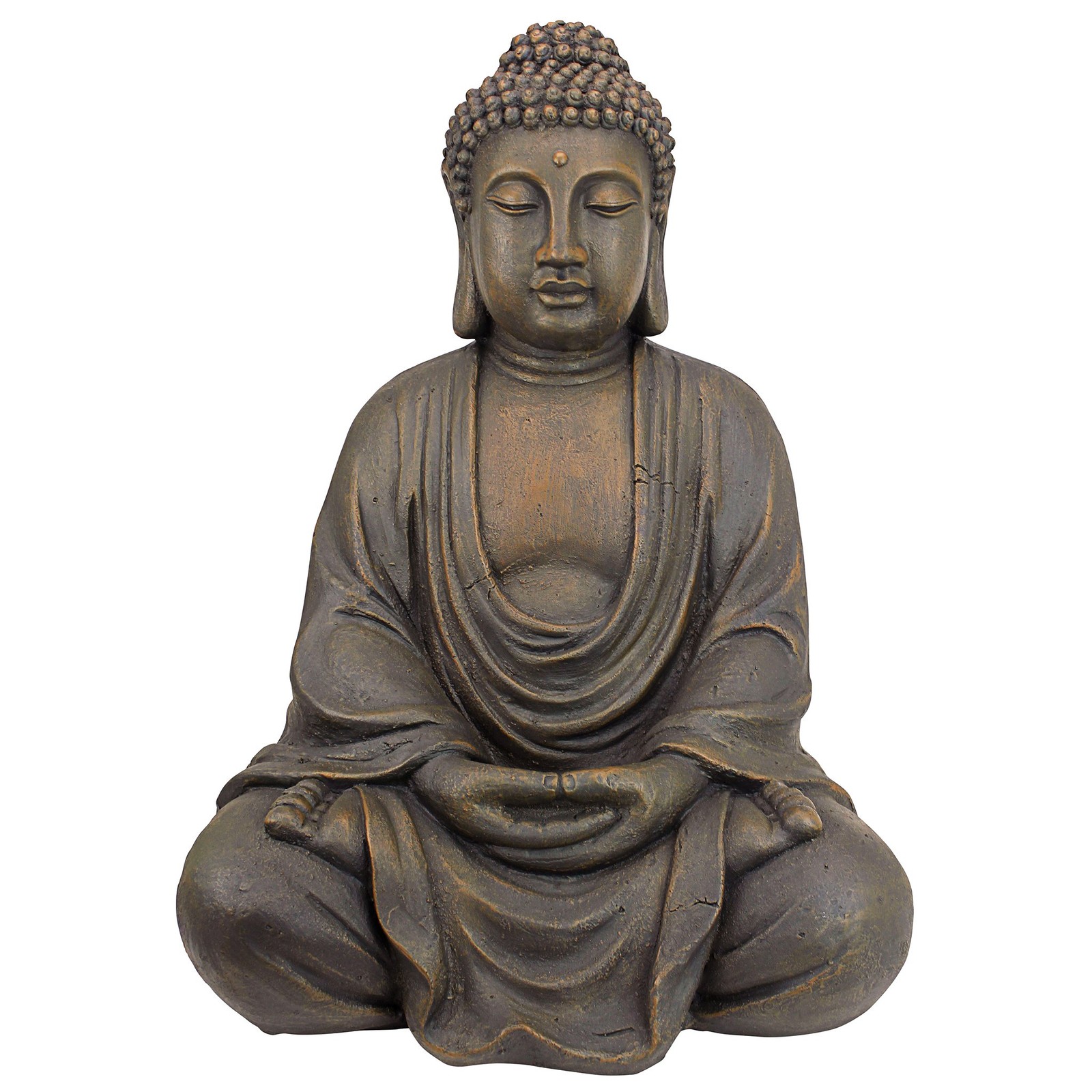 Serene Asian Grand Temple Garden Statue for Indoors or Outdoors 25 Inch