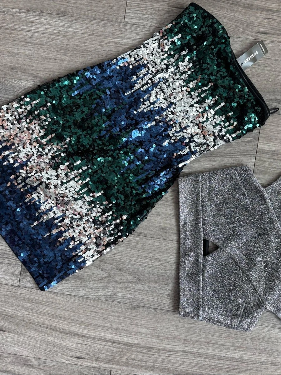 express blue sequin dress Dresses for Women for sale Summer Blue Floral Milk navy sequin knit pair this dress with Tamanhos:10