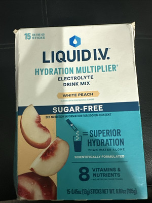 Liquid I.V. LV White Peach Hydration Multiplier Electrolyte Drink - 15Pack