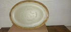 McCoy  Serving Dish Platter Scroll Embossed Ribbed Edge