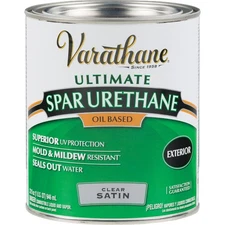 Varathane Satin Clear Exterior Spar Urethane, 1 Qt. 9341H Pack of 2 Varathane
