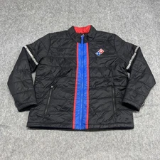 Dominos Gear Jacket Mens Large Insulated Full Zip Puffer Delivery Pizza Driver