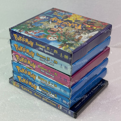Pokemon Complete Series (Season 1-25 + 21 Movies) DVD USA English Ver All Region