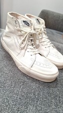 VANS SK-8 HI TAPERED LEATHER MARSHMALLOW WHITE MEN 8 WOMEN 9.5 VANS OFF THE WALL
