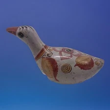 Tonala Mexican Folk Art Duck Handcrafted Hand Painted Cultural Rustic Animal