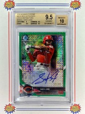 Shed Long 2018 Bowman Chrome Mega Box Green Refractor Auto RC /99 BGS 9.5 Gem