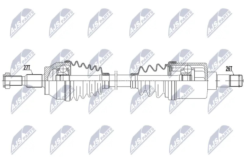 Driveshaft Front Axle Left Manual Transmission NPW-FR-129 NTY for FORD FOCUS III