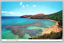 Hanauma Bay Hawaii Ancient Volcanic Crater Pacific Ocean Vtg Postcard