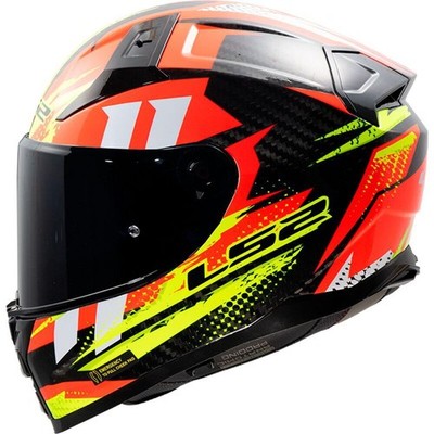 LS2 FF811 VECTOR 2 C Motorrad Motorrad Helm TANTIC RED H-V GELB (inklusive