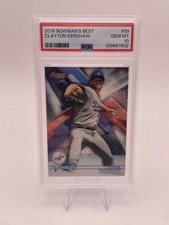 Topps 2018 Bowman's Best Clayton Kershaw #59 PSA 10 Dodgers Baseball Card