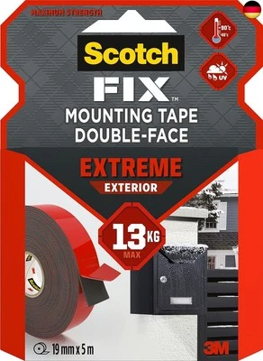 BESUCHE DEN SCOTCHBLUE-STORE Scotch-Fix Extreme Außenmontageband PT1100-1950-P, 19 mm x 5 m, 1 Rolle/Packung