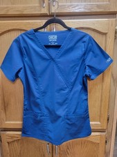Dark Steel Blue Scrub Top By Cherokee Sz Small. Excellent Condition