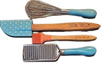 Pioneer Woman ~ 4 Piece Utensil Set ~ Whisk ~ Spatula ~ Grater ~ Pastry Brush
