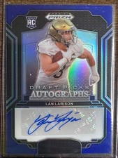 2025 PANINI PRIZM DRAFT LAN LARISON DPA-LLN ROOKIE BLUE PRIZMS AUTO 49/249
